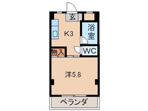 プラティＫ東松江の物件間取画像